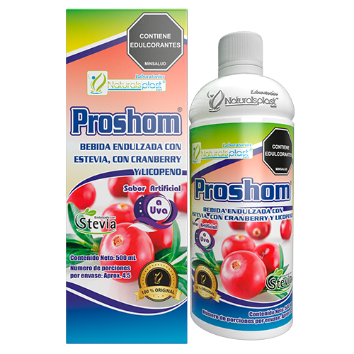 MOCKUP PROSHOM X 500 ML CAJA Y ENVASE-Vista actual